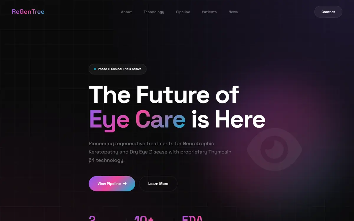 1월 스케치 03 NEON NIGHT의 첫 화면. 제목은 The Future of Eye Care is Here