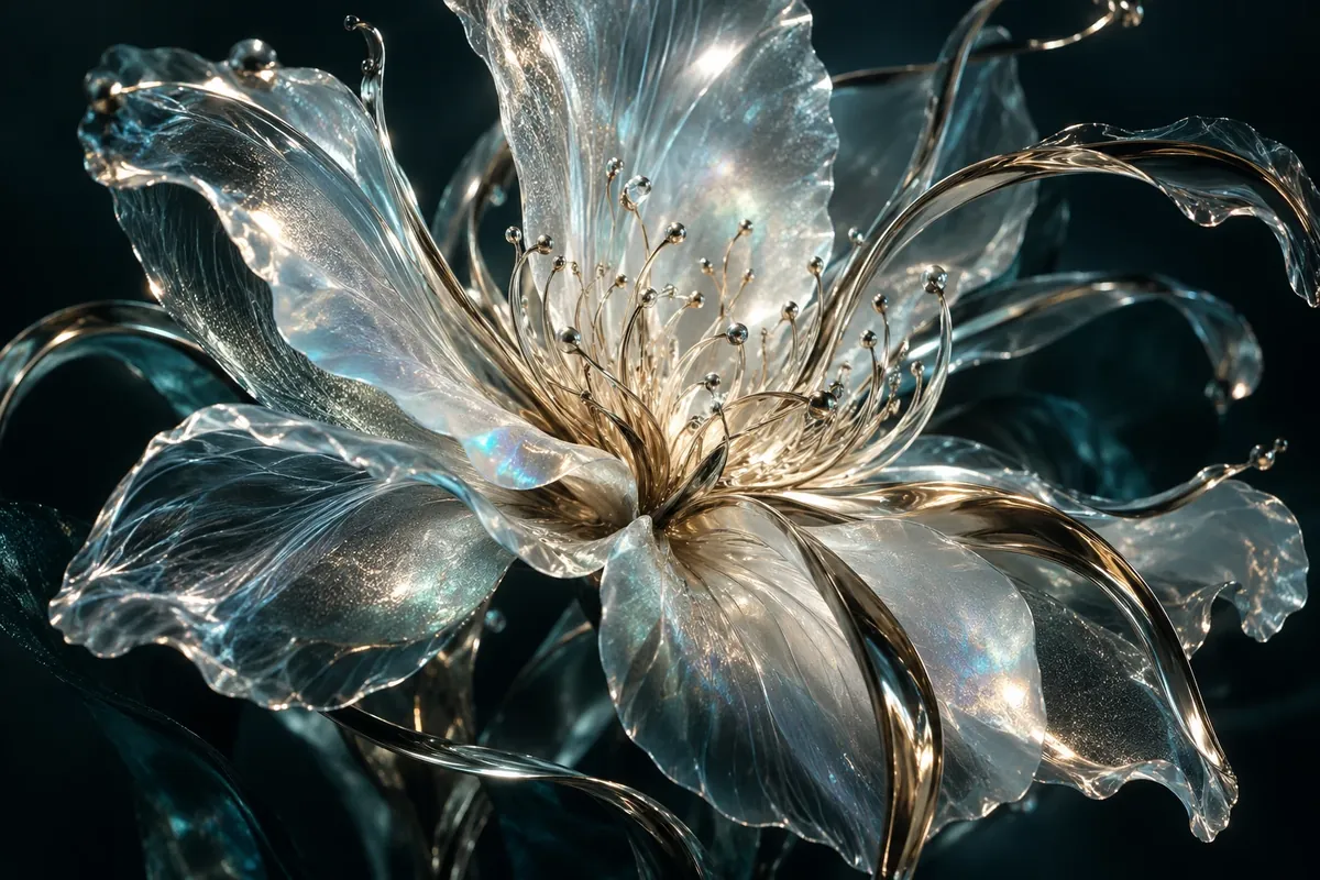 유리 꽃 이미지
