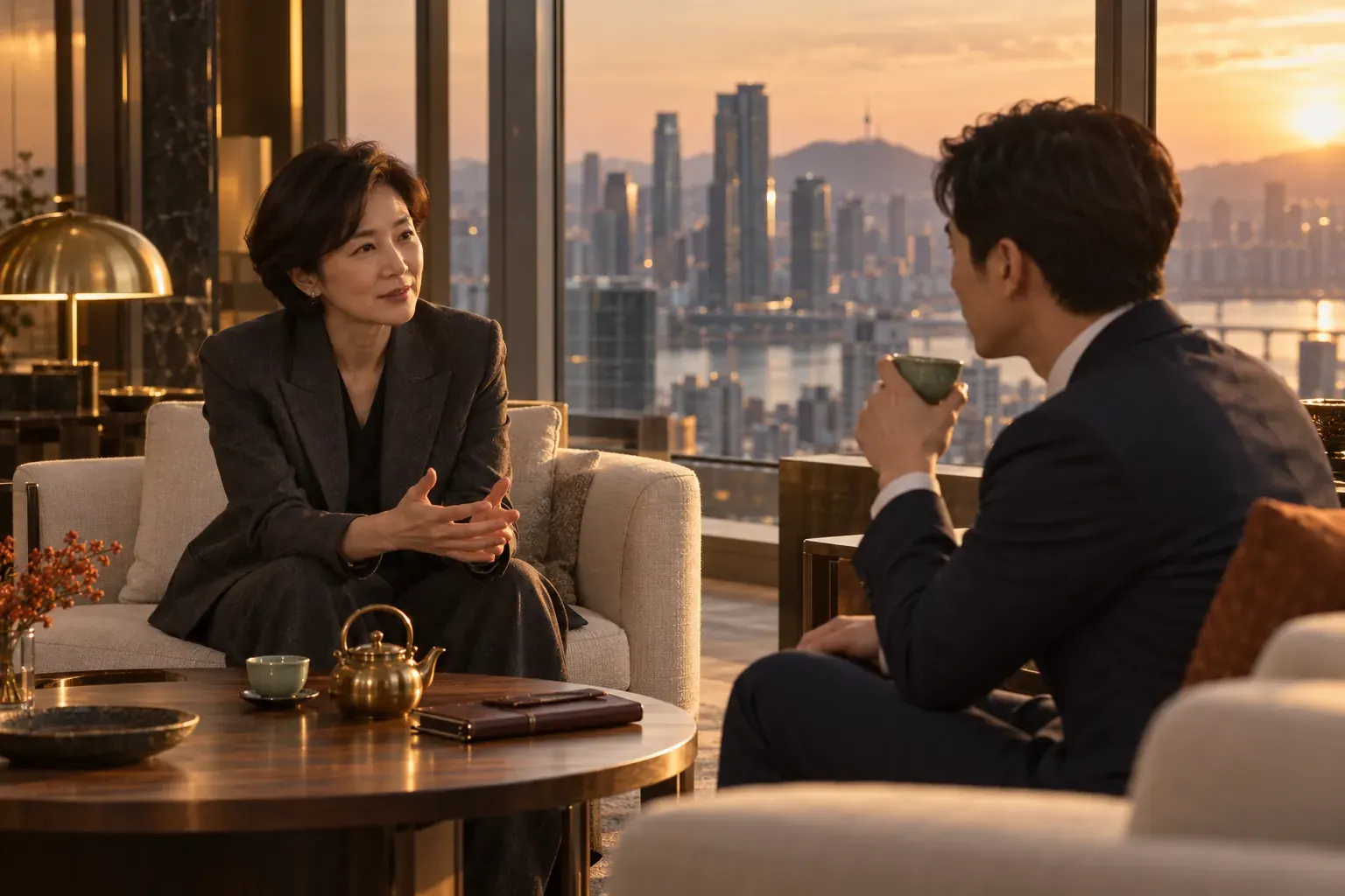 찻잔을 사이에 두고 커리어를 이야기합니다. 칼럼 「차 한잔의 대화」를 장면으로 옮겼습니다.