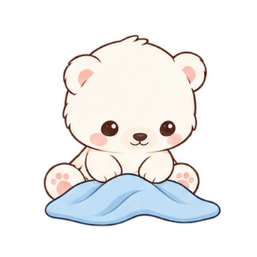 구름아기북극곰 움직이는 스티커 — 잠자리정리