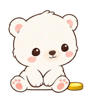 구름아기북극곰 움직이는 스티커 — 너부터해