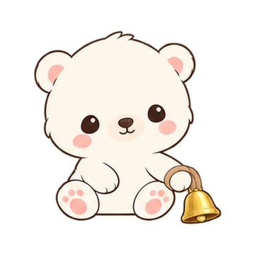 구름아기북극곰 움직이는 스티커 — 벨딸랑
