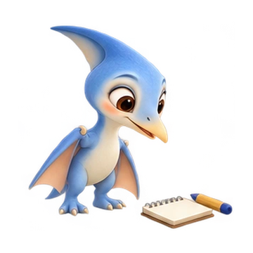 하늘아기익룡 움직이는 스티커 — 메모남겨요