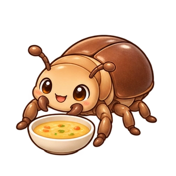 밤톨아기사슴벌레 움직이는 스티커 — 수프저어요