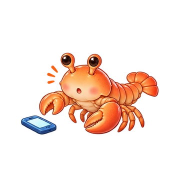 살구아기가재 움직이는 스티커 — 전화왔어