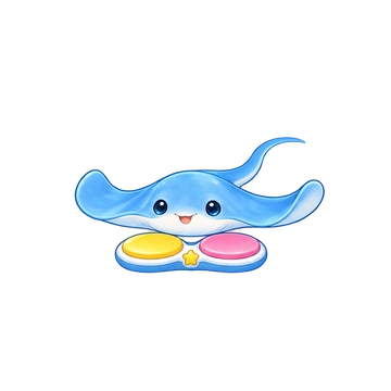하늘날개아기가오리 움직이는 스티커 — 리듬톡톡