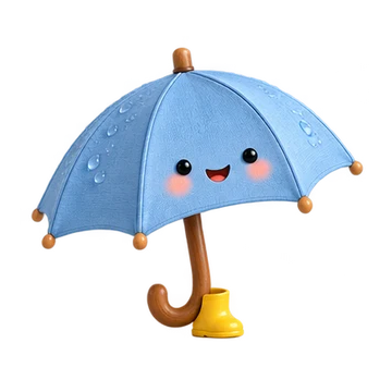 우산 움직이는 스티커 — 기울여 좋아요