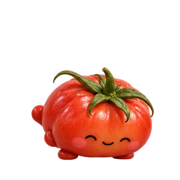 토마토 움직이는 스티커 — 웃으며 통통