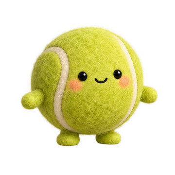 테니스공 움직이는 스티커 — 크게 웃어요