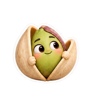 피스타치오 움직이는 스티커 — 알맹이 웃음