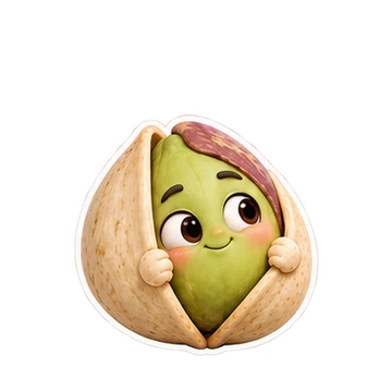 피스타치오 움직이는 스티커 — 힘내 손짓
