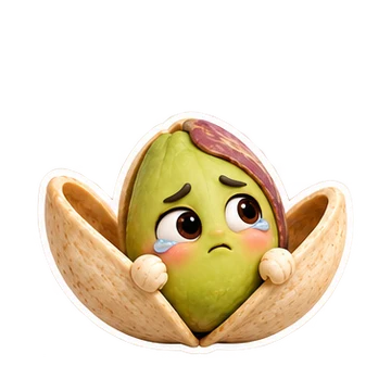 피스타치오 움직이는 스티커 — 눈물 훔치기