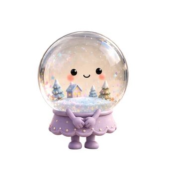 스노글로브 움직이는 스티커 — 잠깐 기다림