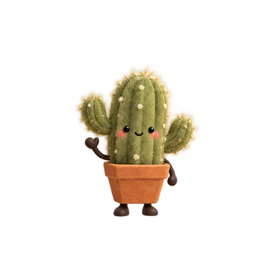 선인장 움직이는 스티커 — 이리 와요