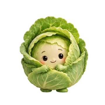 양배추 움직이는 스티커 — 깜짝 잎